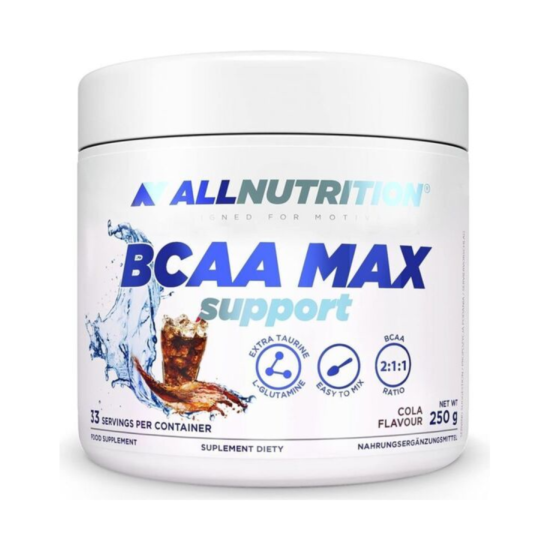 ALLNUTRITION BCAA MAX SUPPORT COLA - 250 GRAMS