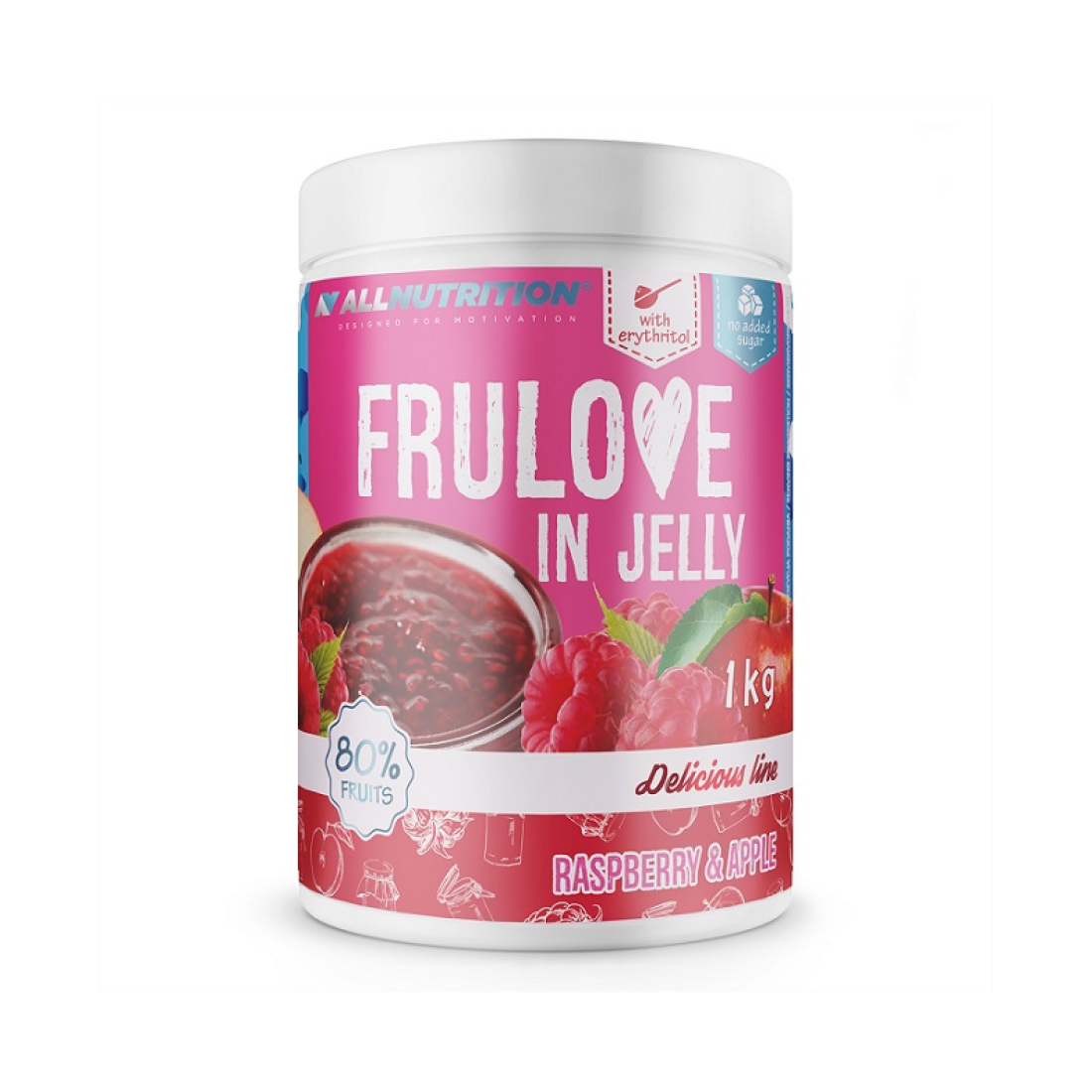 ALLNUTRITION FRULOVE IN JELLY RASPBERRY & APPLE - 1000 GRAMS