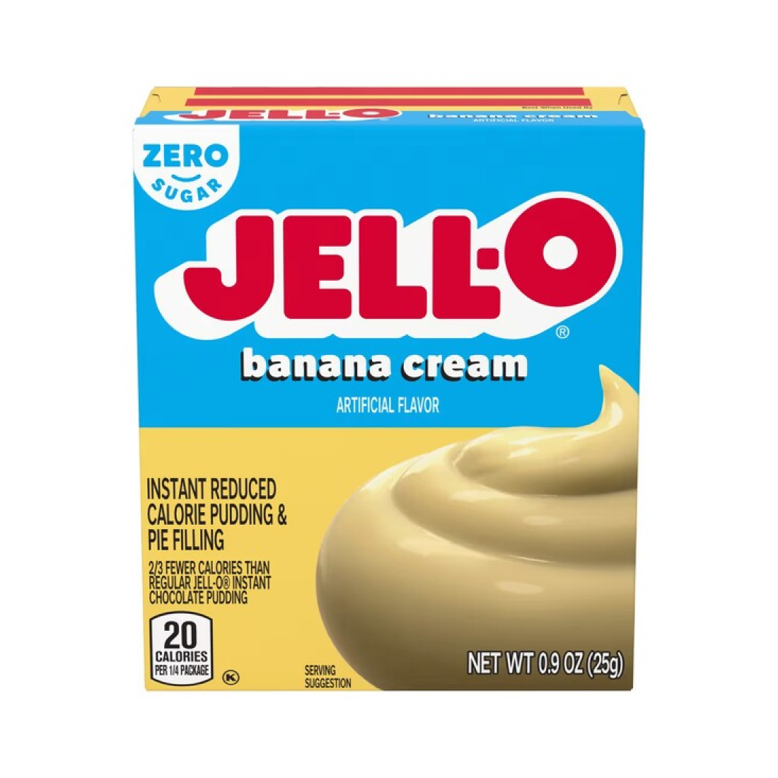 JELL-O INSTANT PUDDING & PIE FILLING SUGAR FREE BANANA CREAM - 25 GRAMS