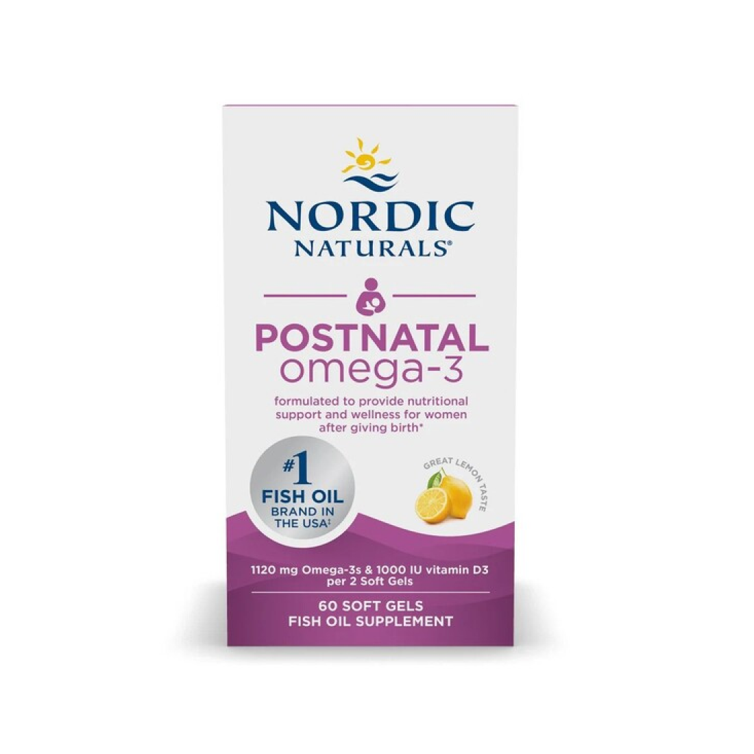 NORDIC NATURALS POSTNATAL OMEGA-3 1120MG LEMON (EAN 768990891205) - 60 SOFTGELS