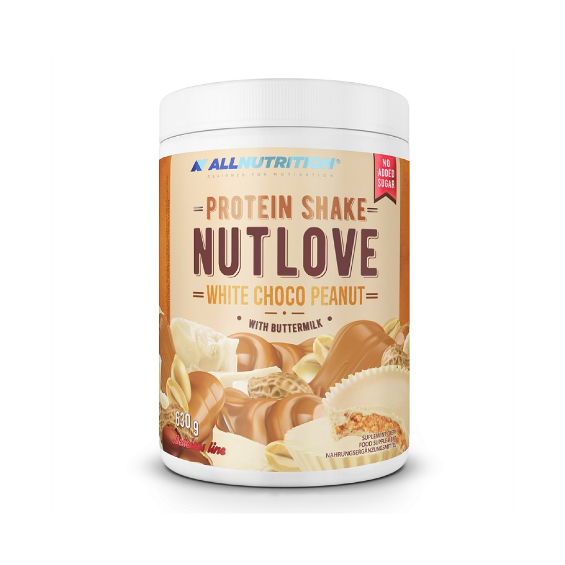 ALLNUTRITION NUTLOVE PROTEIN SHAKE WHITE CHOCO PEANUT - 630 GRAMS