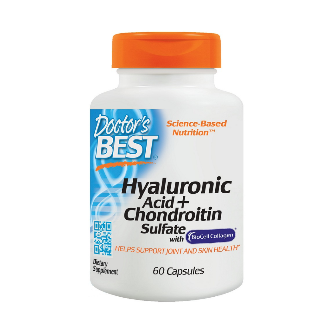 DOCTOR'S BEST HYALURONIC ACID + CHONDROITIN SULFATE WITH BIOCELL COLLAGEN - 60 CAPS