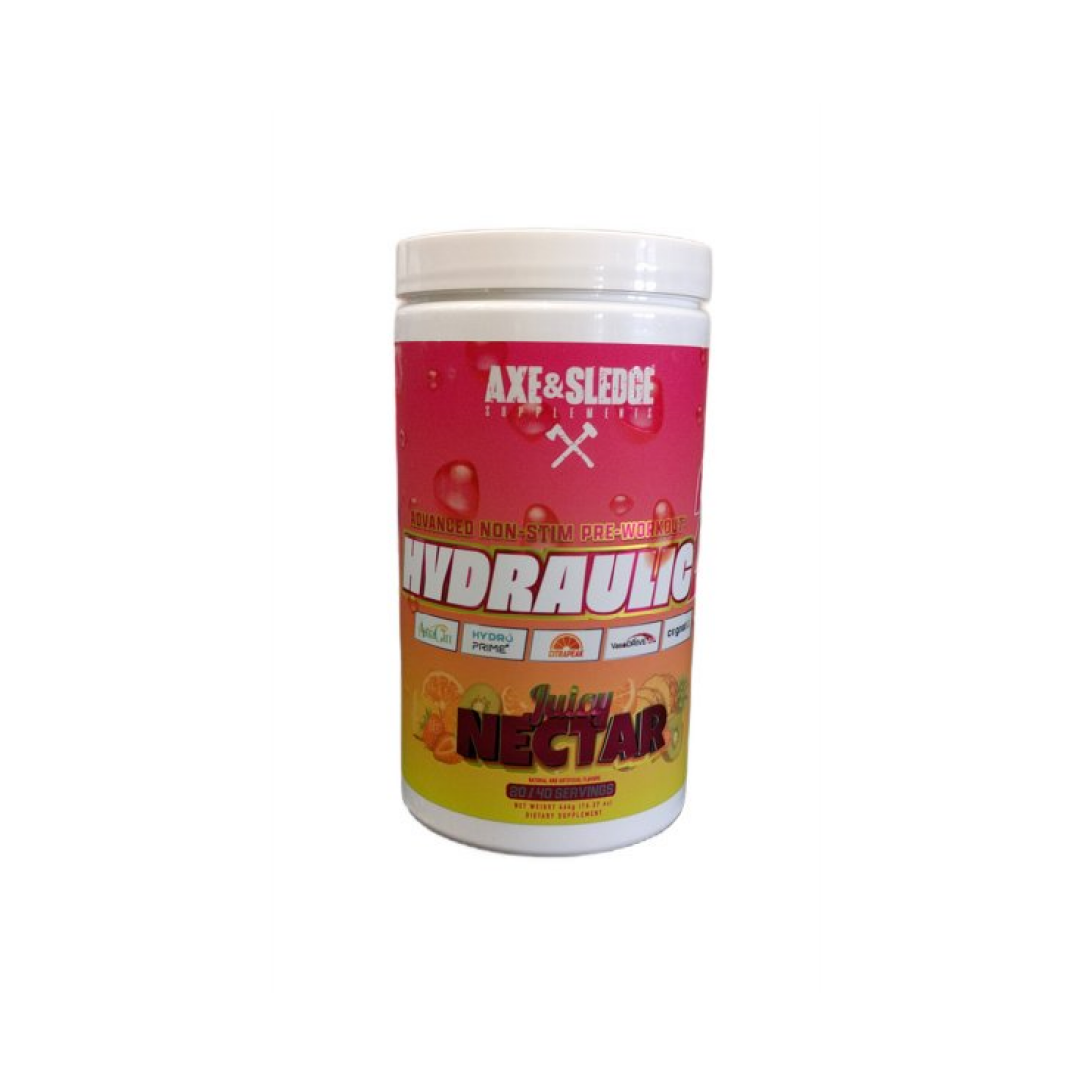 AXE & SLEDGE HYDRAULIC V2 NON-STIM PRE-WORKOUT JUICY NECTAR - 464 GRAMS