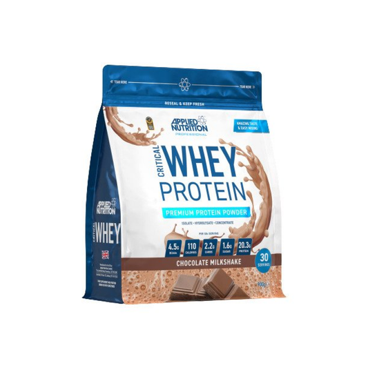 APPLIED NUTRITION CRITICAL WHEY CHOCOLATE MILKSHAKE - 900 GRAMS
