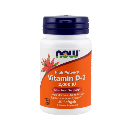 NOW FOODS VITAMIN D-3 2000 IU - 30 SOFTGELS
