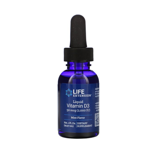 LIFE EXTENSION LIQUID VITAMIN D3 50MCG (MINT) - 29 ML