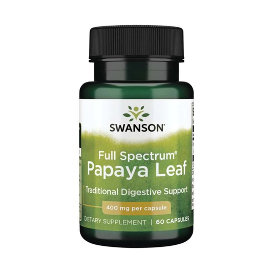 SWANSON FULL SPECTRUM PAPAYA LEAF 400MG - 60 CAPS