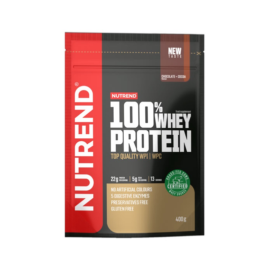 NUTREND 100% WHEY PROTEIN CHOCOLATE + COCOA - 400 GRAMS