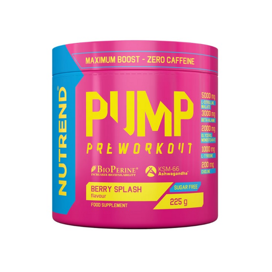 NUTREND PUMP PRE-WORKOUT BERRY SPLASH - 225 GRAMS