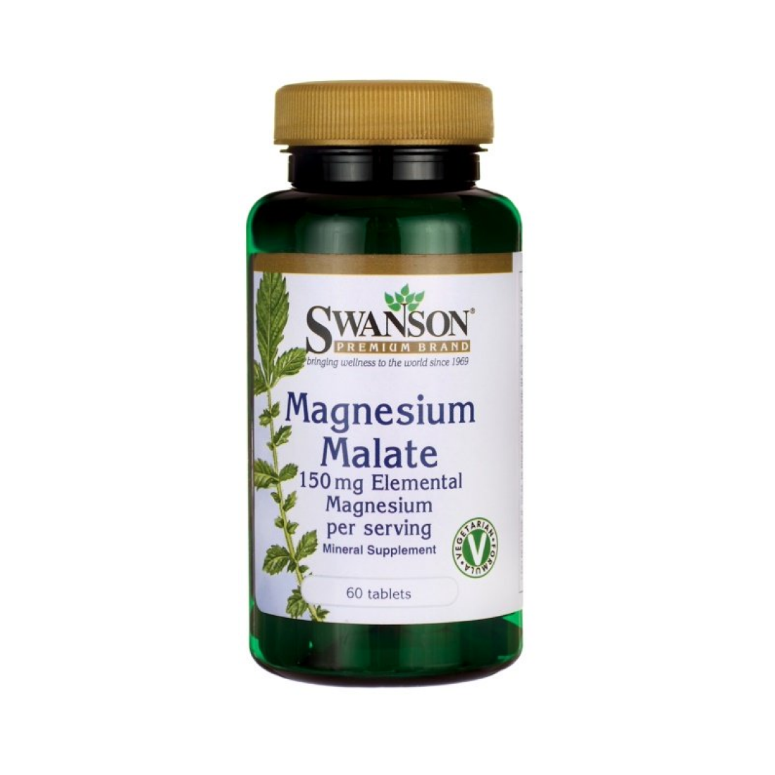 SWANSON MAGNESIUM MALATE 150MG ELEMENTAL MAGNESIUM - 60 TABLETS