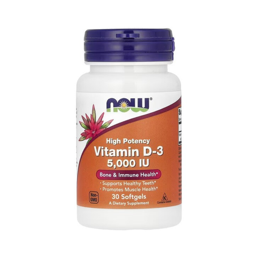 NOW FOODS VITAMIN D-3 5000 IU - 30 SOFTGELS