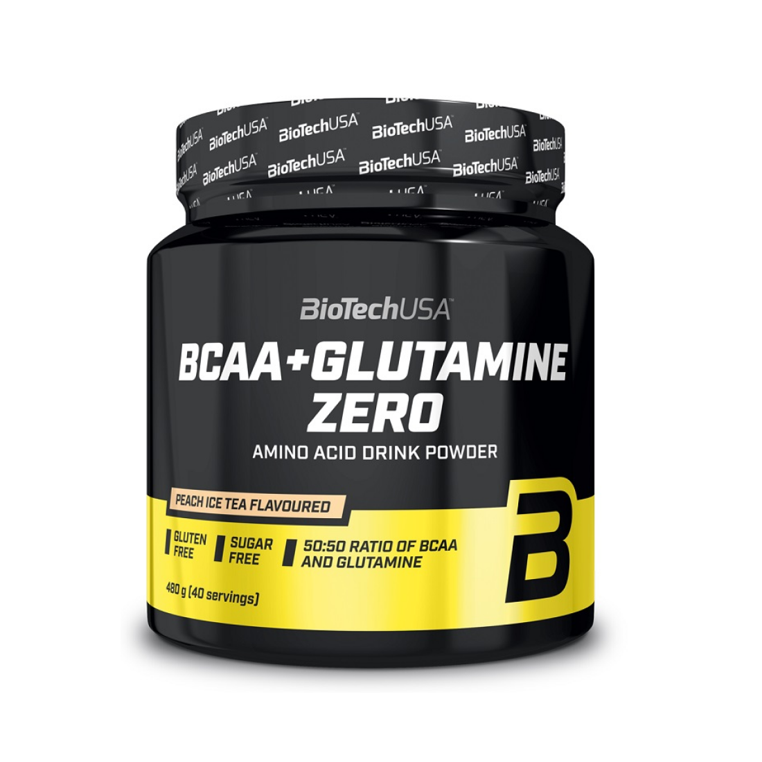 BIOTECHUSA BCAA + GLUTAMINE ZERO PEACH ICE TEA - 480 GRAMS