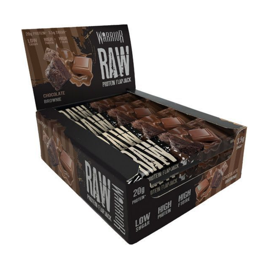 WARRIOR RAW PROTEIN FLAPJACK CHOCOLATE BROWNIE - 12 BARS
