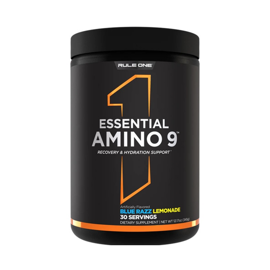 RULE ONE ESSENTIAL AMINO 9 BLUE RAZZ LEMONADE - 345 GRAMS