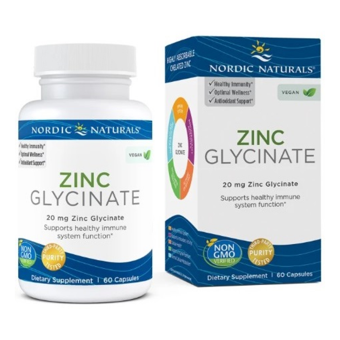 NORDIC NATURALS ZINC GLYCINATE 20MG - 60 CAPS