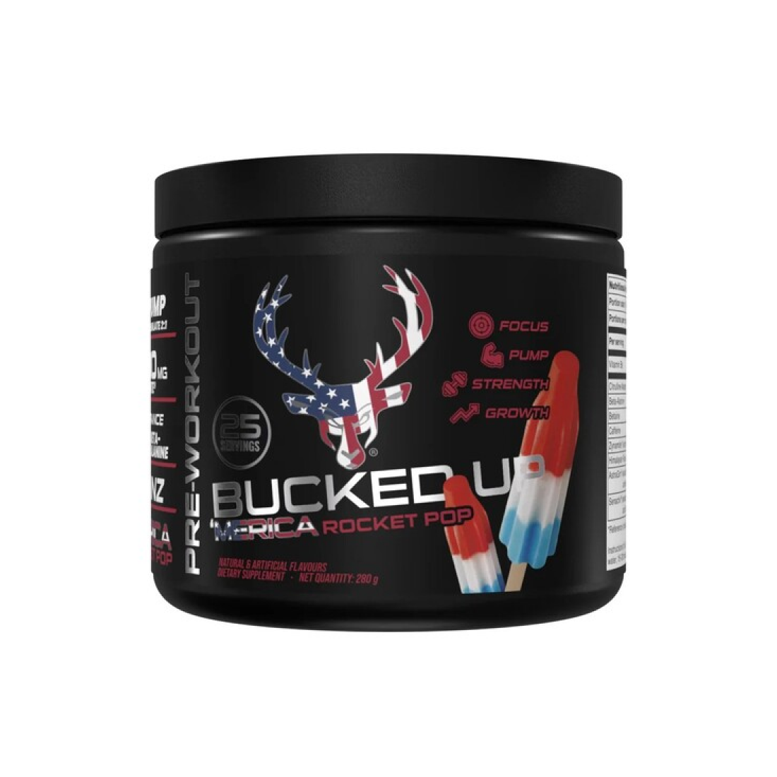BUCKED UP BUCKED UP PRE-WORKOUT ROCKET POP - 280 GRAMS