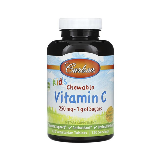 CARLSON LABS KID'S CHEWABLE VITAMIN C 250MG NATURAL TANGERINE - 120 VEGETARIAN TABLETS
