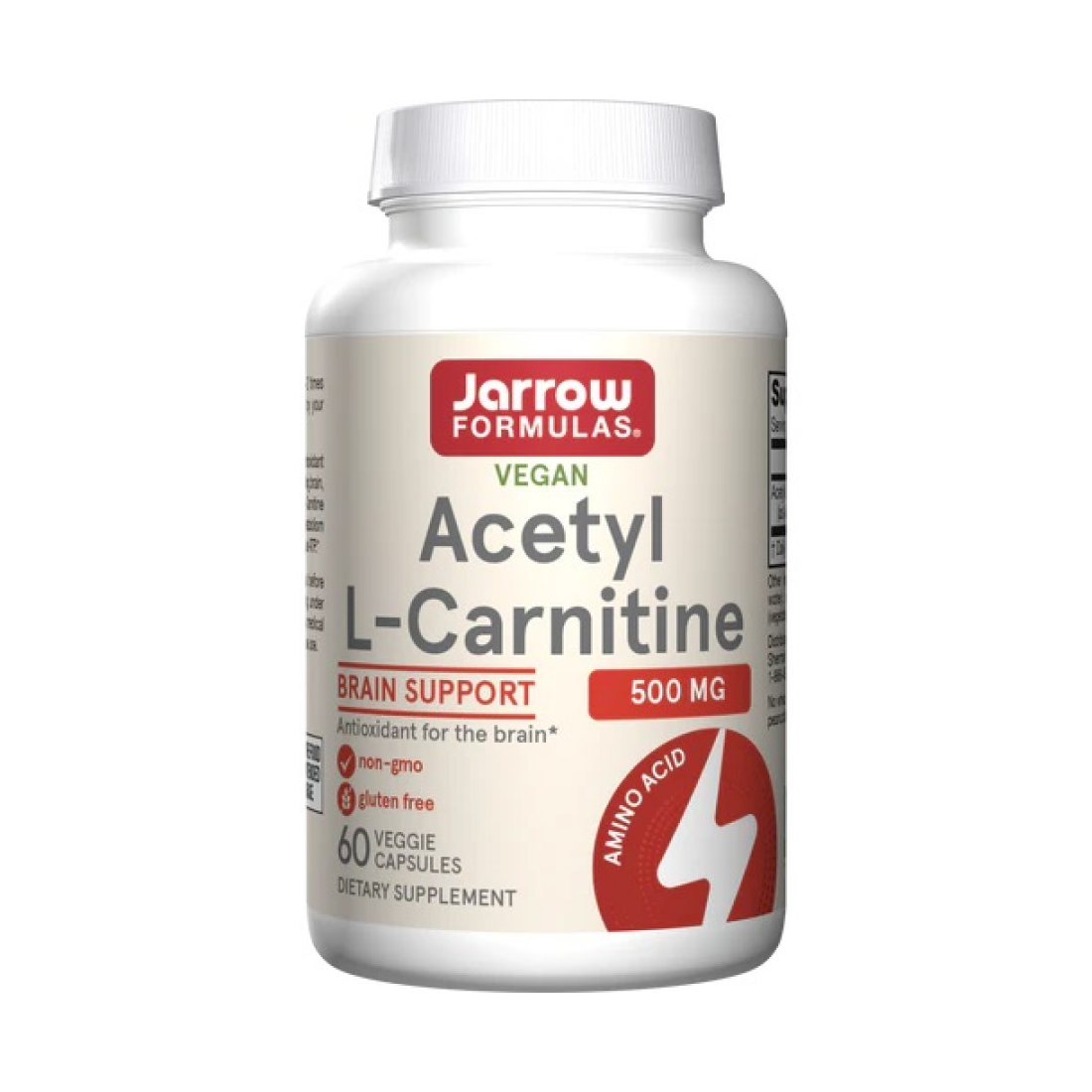 JARROW FORMULAS ACETYL L-CARNITINE 500MG - 60 VCAPS