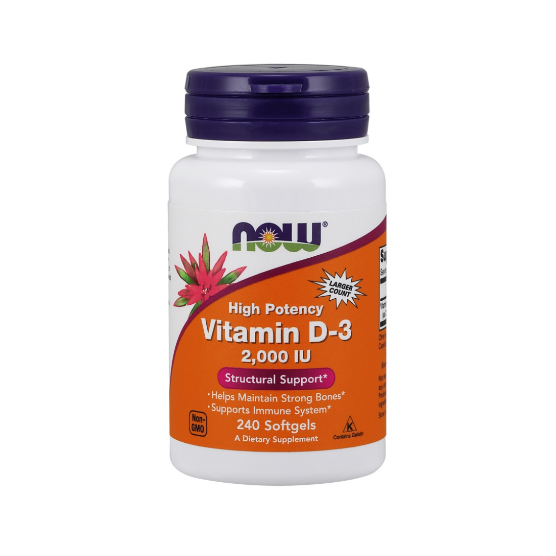NOW FOODS VITAMIN D-3 2000 IU - 240 SOFTGELS