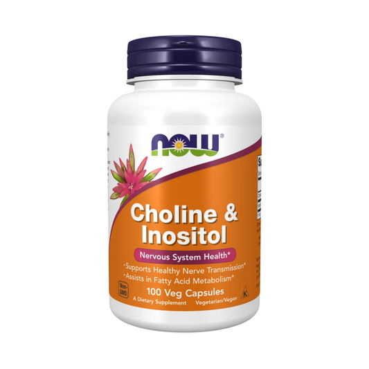 NOW FOODS CHOLINE AND INOSITOL - 100 VCAPS