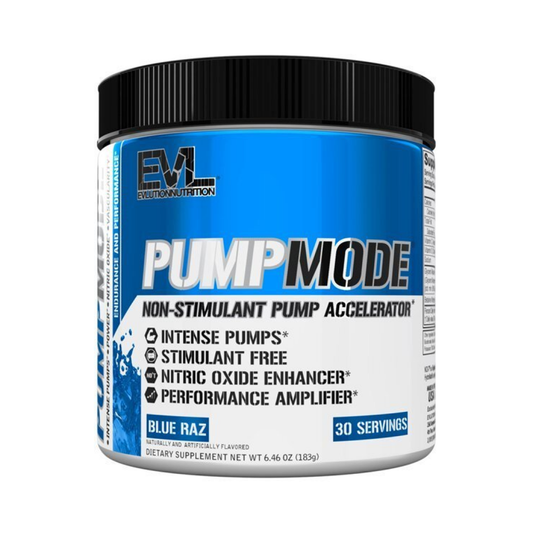 EVLUTION NUTRITION PUMPMODE POWDER BLUE RAZ - 183 GRAMS