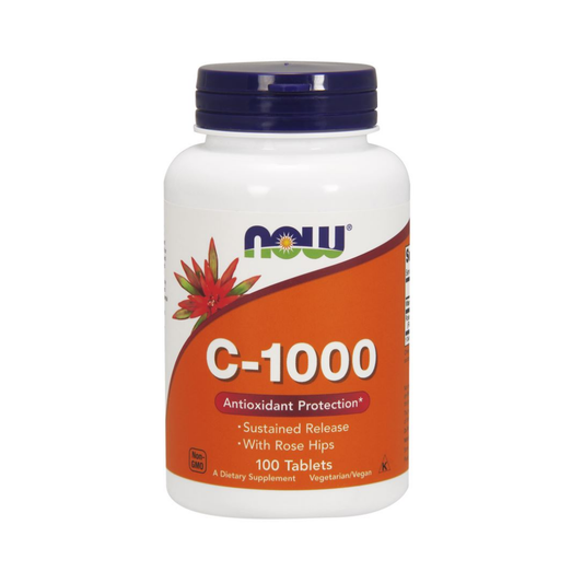 NOW FOODS VITAMIN C-1000 WITH ROSE HIPS - SUSTAINED RELEASE - 100 TABLETS