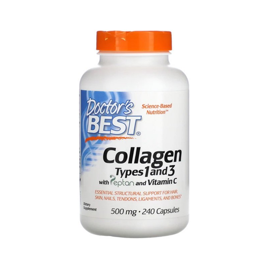 DOCTOR'S BEST COLLAGEN TYPES 1 AND 3 WITH PEPTAN AND VITAMIN C 500MG - 240 CAPS