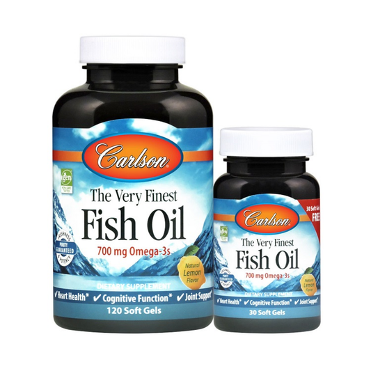 CARLSON LABS THE VERY FINEST FISH OIL - 700MG OMEGA-3S NATURAL ORANGE - 120 + 30 SOFTGELS