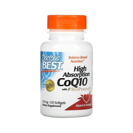 DOCTOR'S BEST HIGH ABSORPTION COQ10 WITH BIOPERINE 100MG - 120 SOFTGELS