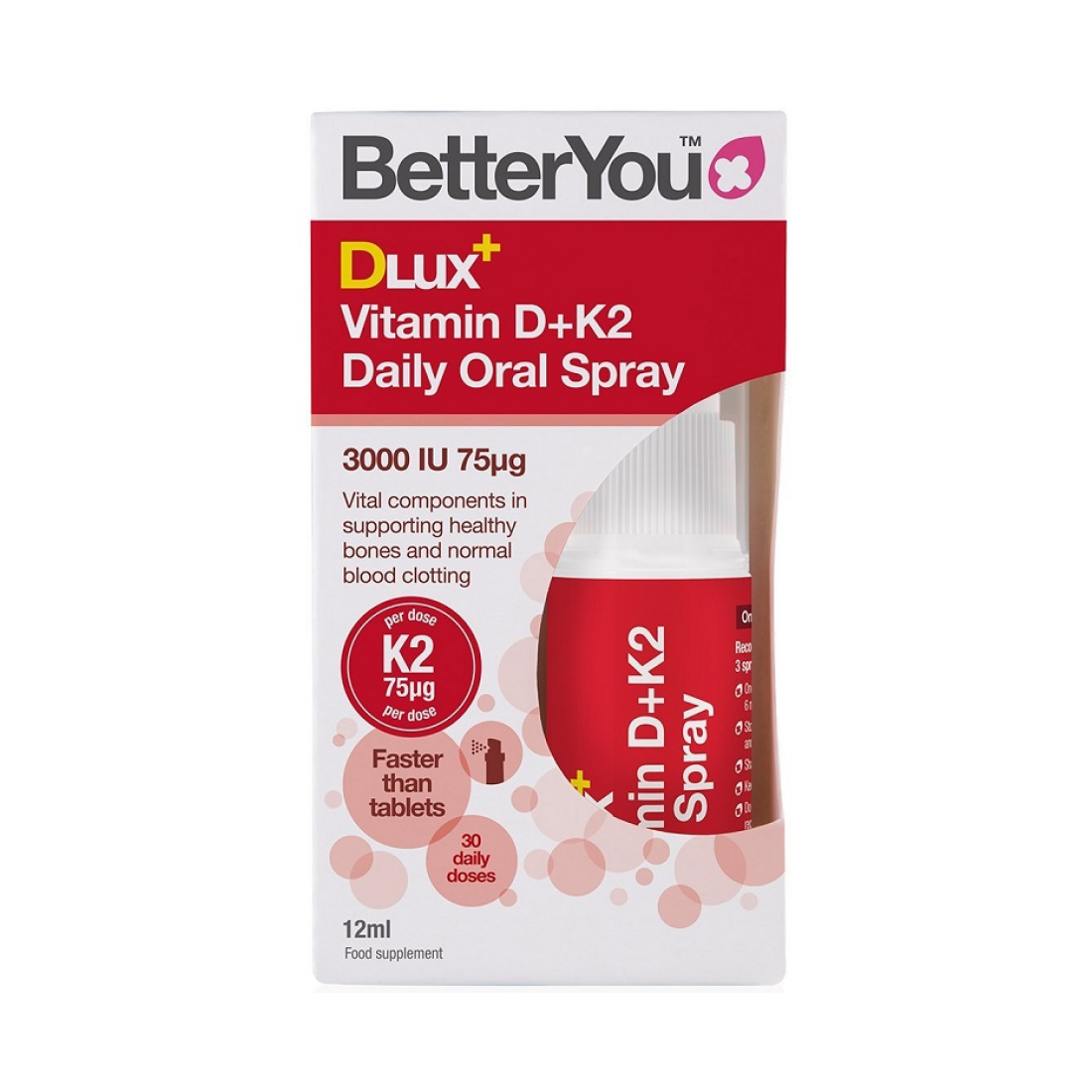 BETTERYOU DLUX+ VITAMIN D+K2 DAILY ORAL SPRAY - 12 ML