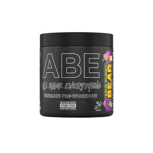 APPLIED NUTRITION ABE - ALL BLACK EVERYTHING SOUR GUMMY BEAR - 375 GRAMS