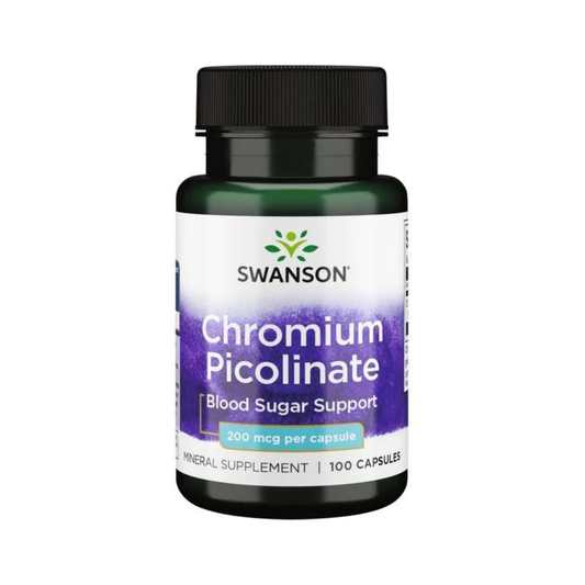 SWANSON CHROMIUM PICOLINATE 200MCG - 100 CAPS