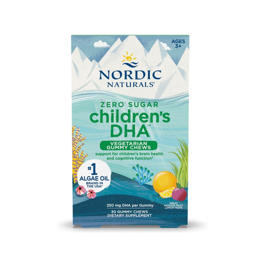 NORDIC NATURALS CHILDREN'S DHA VEGETARIAN GUMMY CHEWS 250MG PASSION FRUIT LEMON - 30 GUMMIES