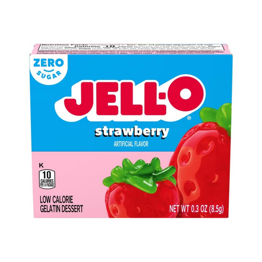 JELL-O GELATIN DESSERT SUGAR FREE STRAWBERRY - 85 GRAMS