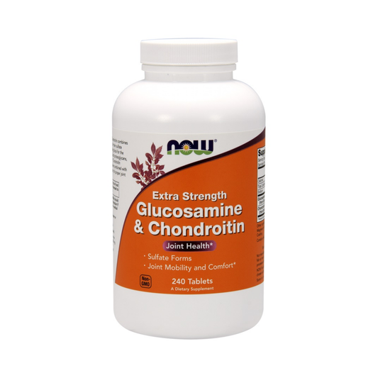 NOW FOODS GLUCOSAMINE & CHONDROITIN EXTRA STRENGTH - 240 TABLETS