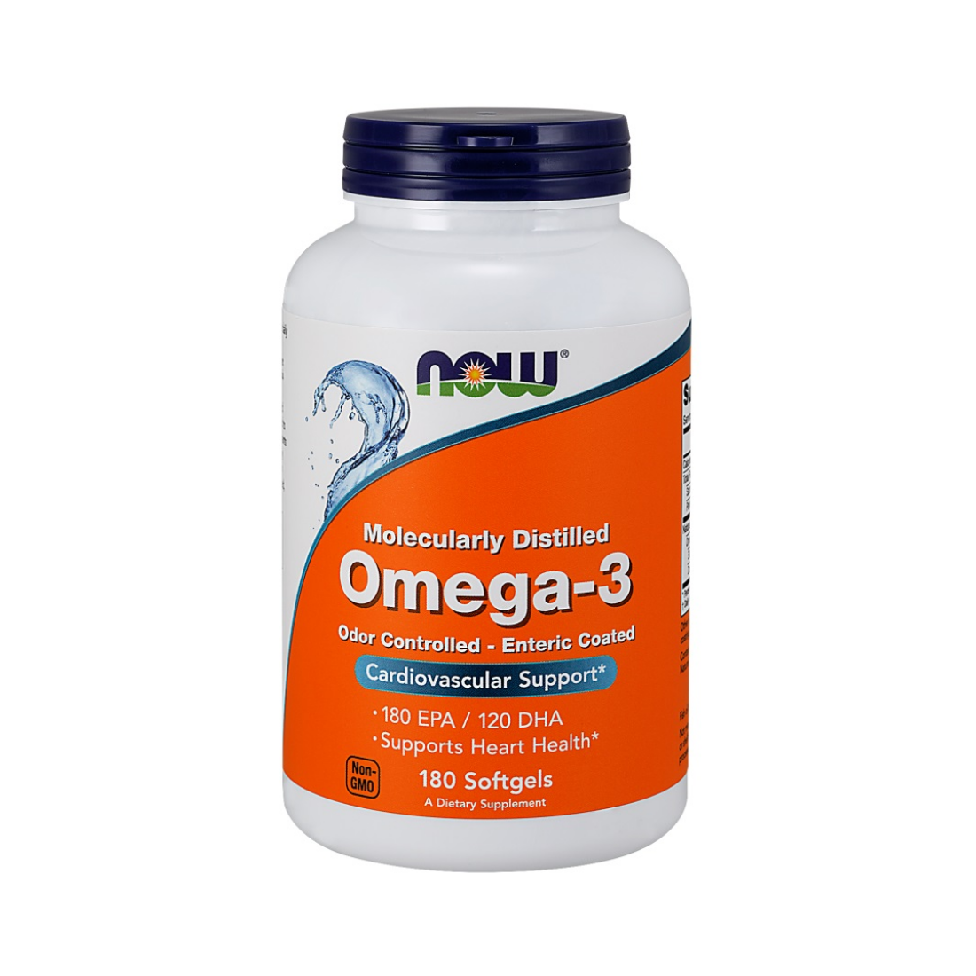 NOW FOODS OMEGA-3 ENTERIC COATED - 180 SOFTGELS