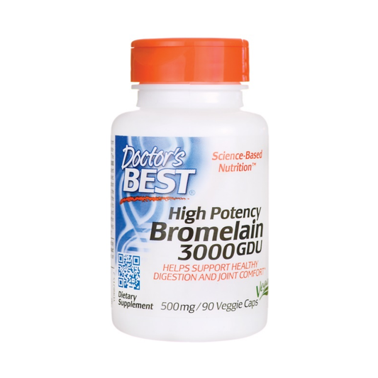 DOCTOR'S BEST HIGH POTENCY BROMELAIN 3000 GDU 500MG - 90 VCAPS