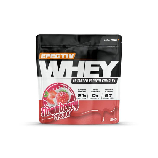 EFECTIV NUTRITION WHEY PROTEIN STRAWBERRY CREME - 2000 GRAMS