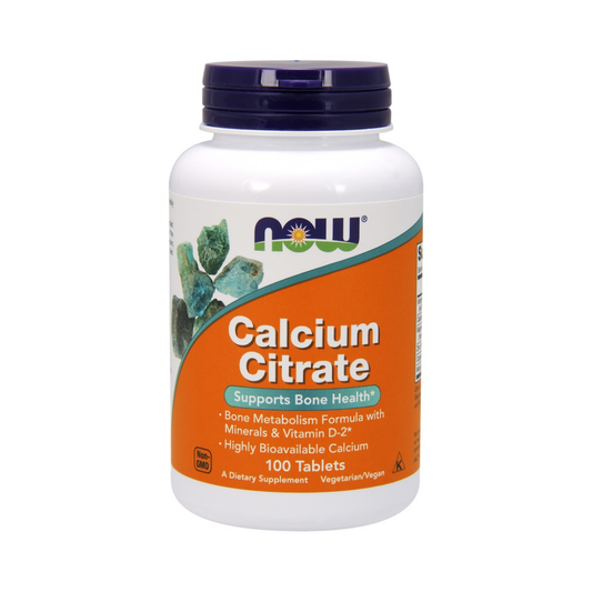 NOW FOODS CALCIUM CITRATE WITH MINERALS & VITAMIN D-2 - 100 TABLETS