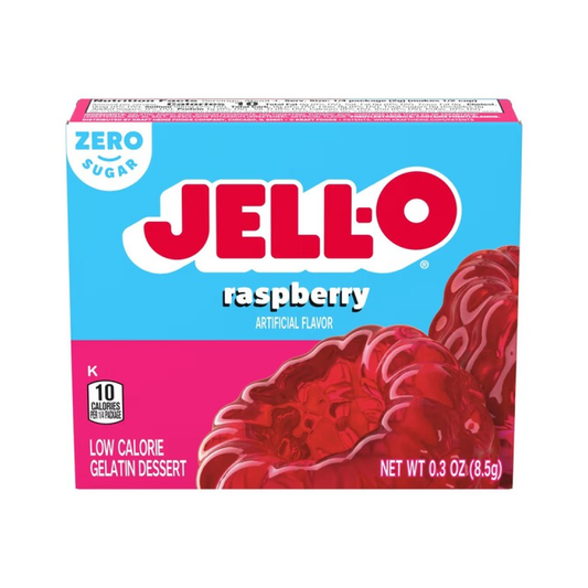 JELL-O GELATIN DESSERT SUGAR FREE RASPBERRY - 85 GRAMS