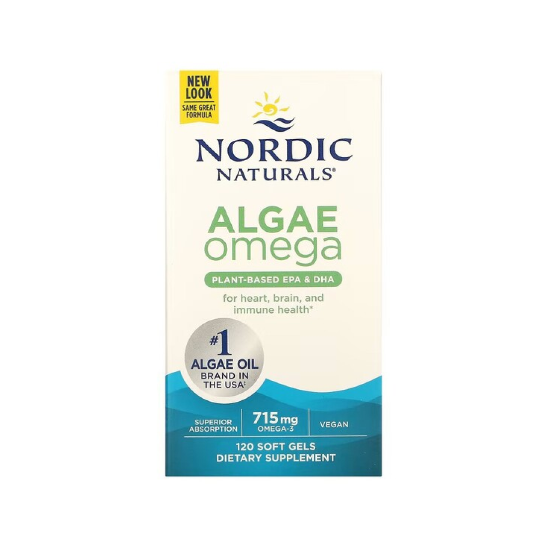NORDIC NATURALS ALGAE OMEGA 715MG OMEGA 3 - 120 SOFTGELS