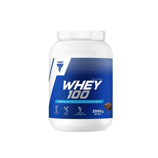 TREC NUTRITION WHEY 100 (TUB) DOUBLE CHOCOLATE - 2000 GRAMS