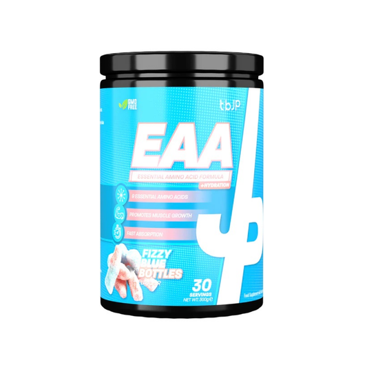 TRAINED BY JP EAA + HYDRATION FIZZY BLUE BOTTLES - 300 GRAMS