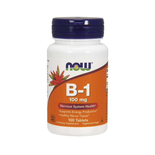 NOW FOODS VITAMIN B-1 THIAMINE 100MG - 100 TABLETS