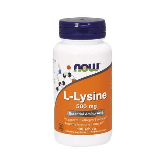 NOW FOODS L-LYSINE 500MG - 100 TABLETS
