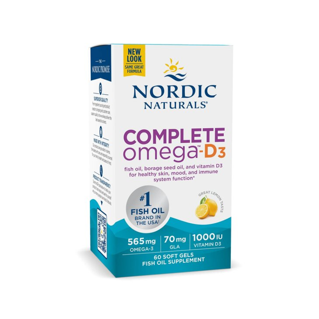 NORDIC NATURALS COMPLETE OMEGA-D3 565MG LEMON - 120 SOFTGELS
