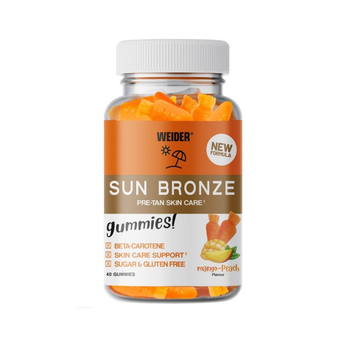 WEIDER SUN BRONZE GUMMIES MANGO PEACH - 40 GUMMIES