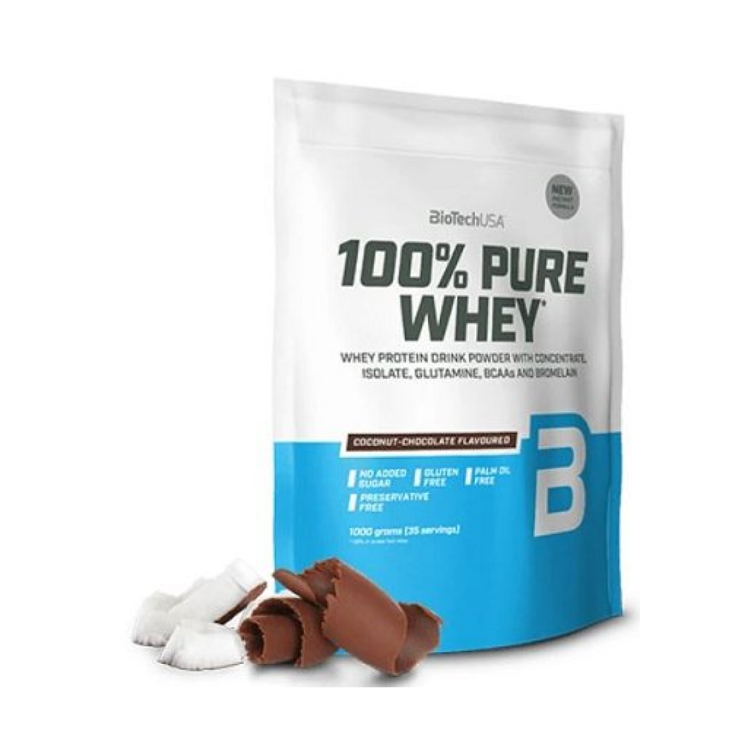 BIOTECHUSA 100% PURE WHEY COCONUT CHOCOLATE - 1000 GRAMS