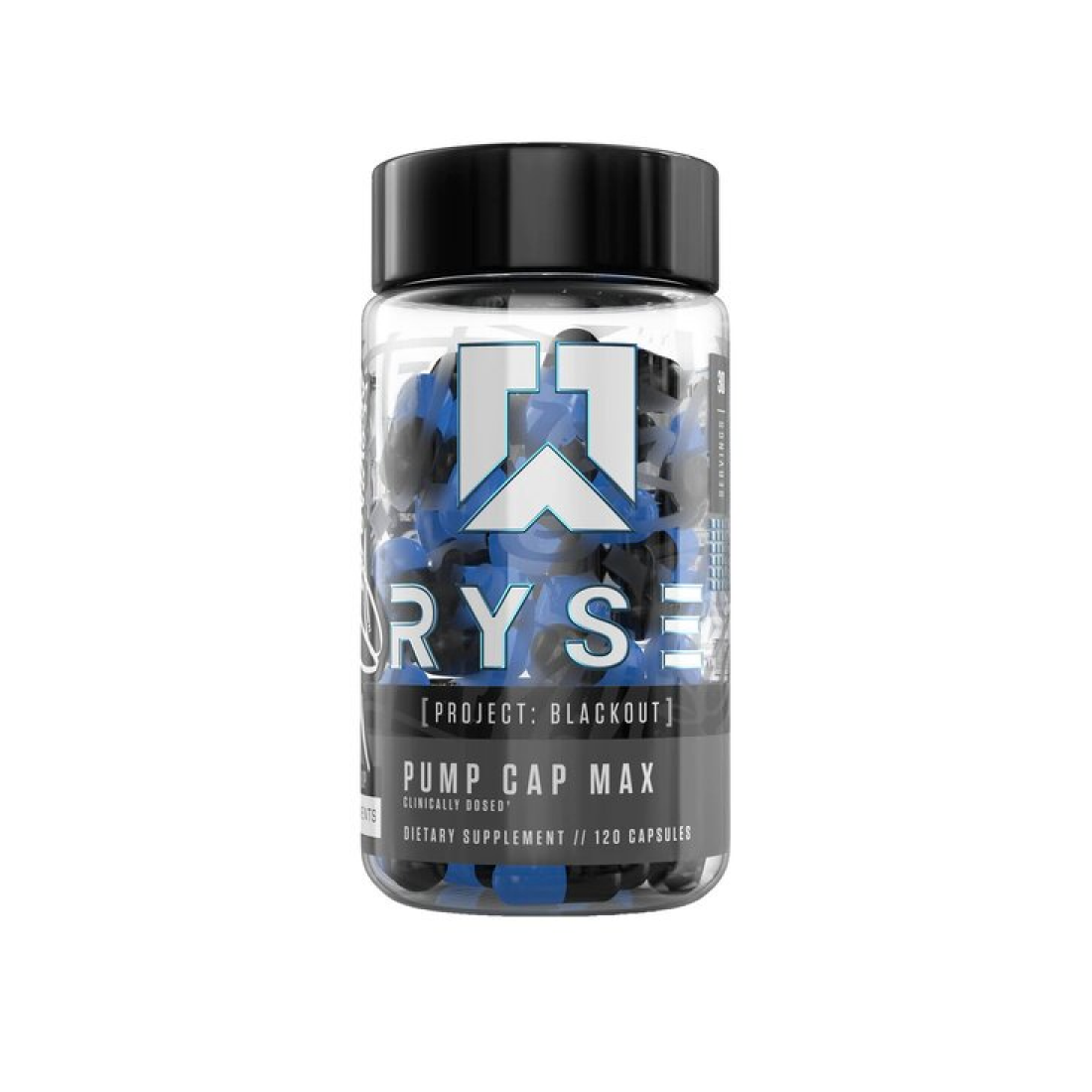 RYSE PUMP CAP MAX - PROJECT BLACKOUT - 120 CAPS