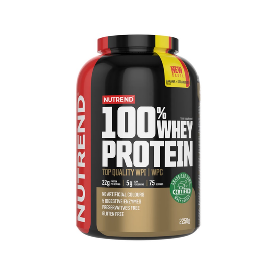 NUTREND 100% WHEY PROTEIN BANANA + STRAWBERRY - 2250 GRAMS